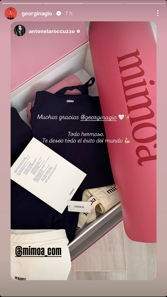 Antonela le envió un mensaje con buenos deseos a Georgina Rodríguez.