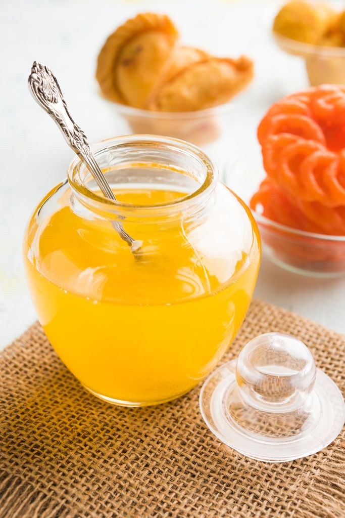 Un bote de Ghee.