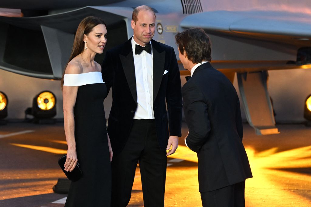 El príncipe William y la princesa Kate junto a Tom Cruise