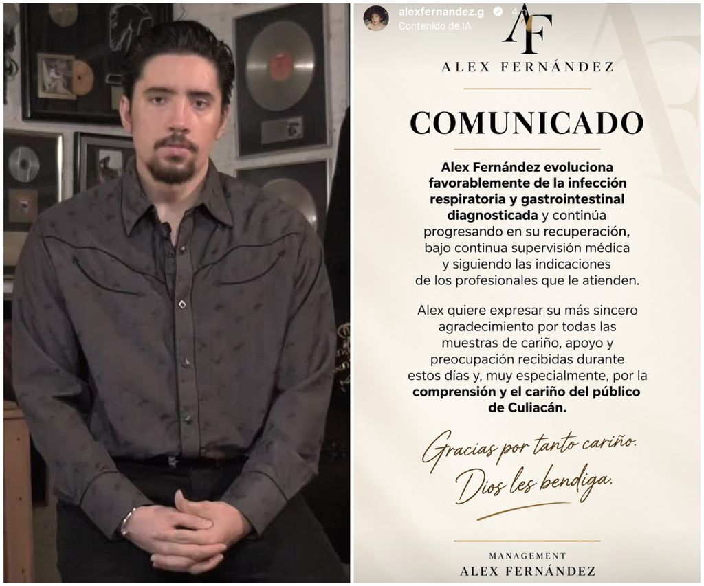 El equipo de Alex emitió un segundo comunicado informando sobre la salud del cantante.