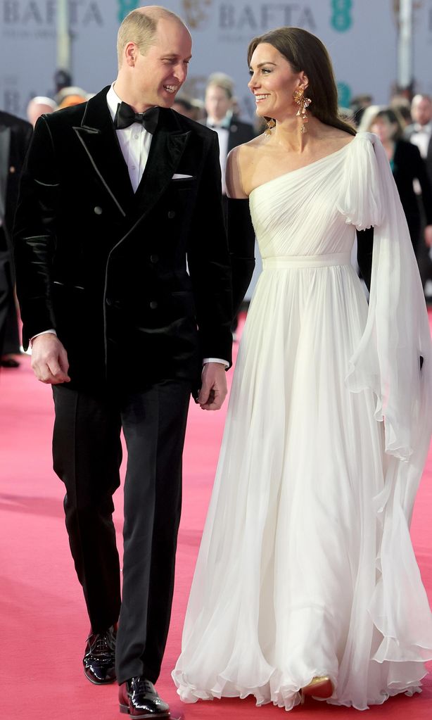 The Prince and Princess of Wales pictured at the 2023 EE BAFTA Film Awards