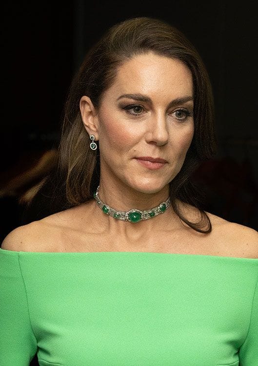 Kate Middleton en Boston con joyas verdes 