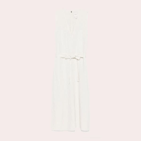 vestido midi con cinturón