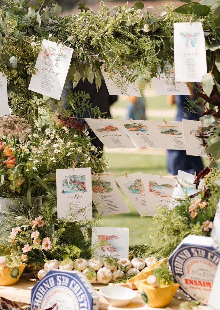 Ideas originales y muy bonitas para seating plan de boda