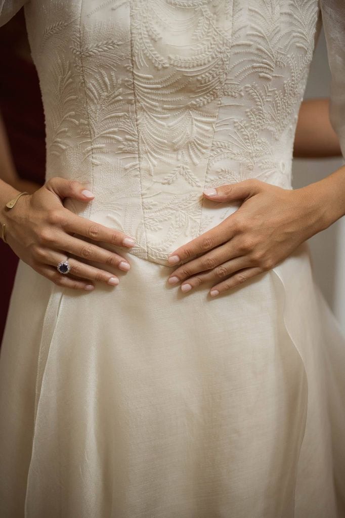 Vestido de novia con corpiño