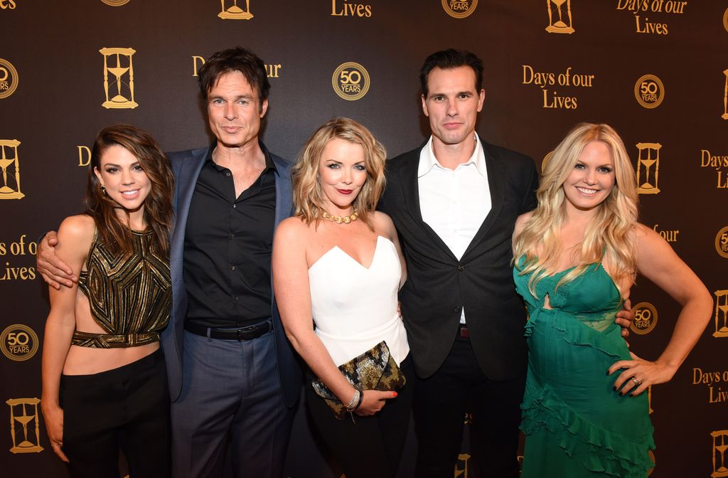 Patrick Muldoon con el elenco de 'Days of Our Lives': Kate Mansi, Christie Clark, Austin Peck y Terri Conn, en una imagen de 2015