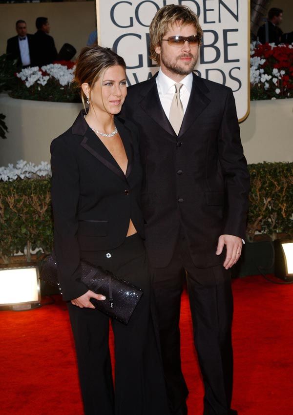 Jennifer Aniston y Brad Pitt en los Globos de Oro