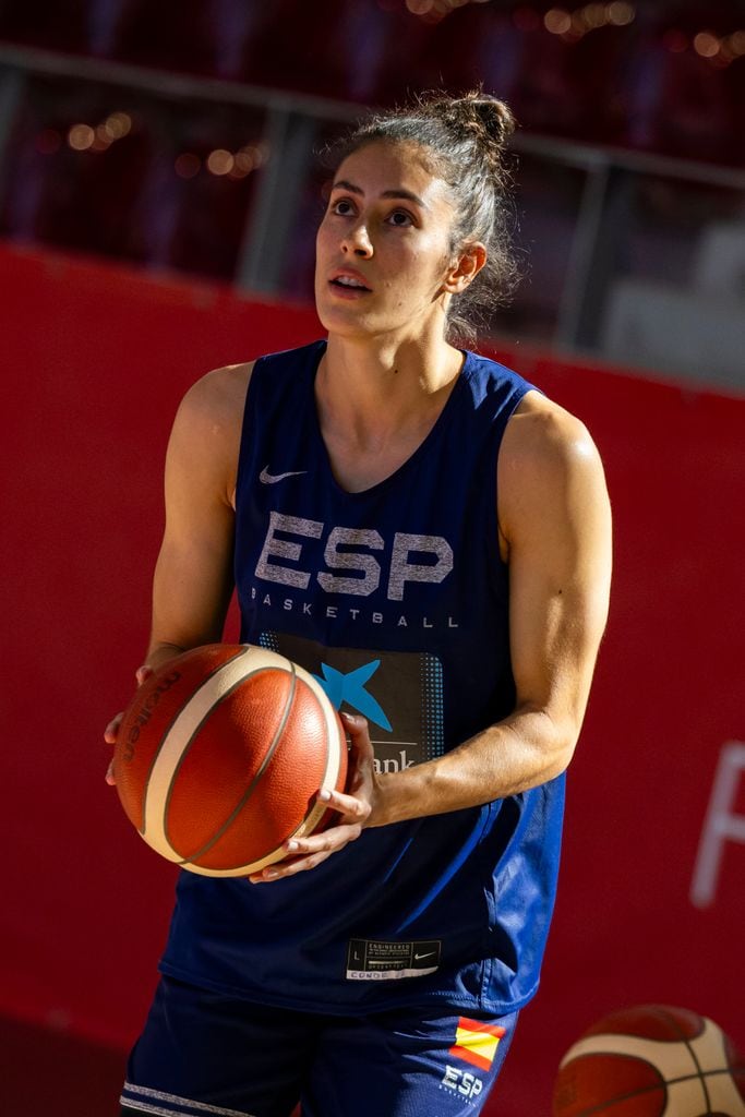 María Conde durante un entrenamiento