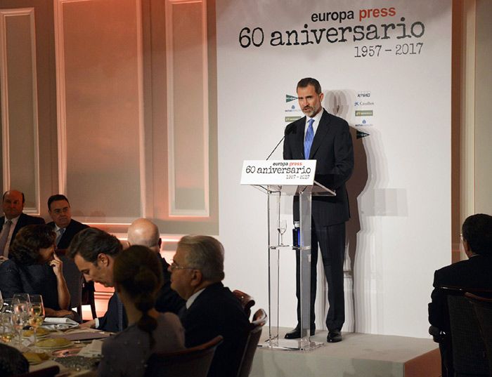 Los reyes Felipe y Letizia presiden el 60º aniversario de Europa Press
