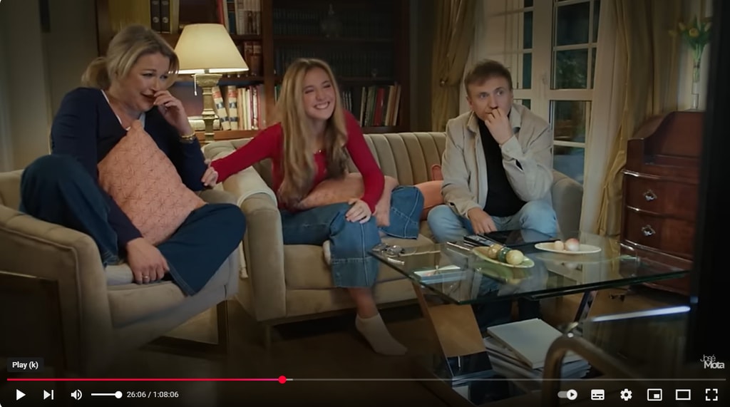 José Mota, su mujer y su hija en el especial de Nochevieja 2024