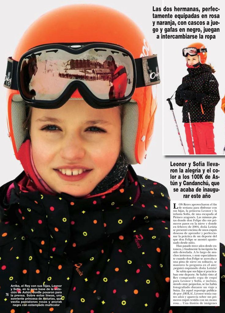 Los reyes Felipe y Letizia en la nieve HOLA