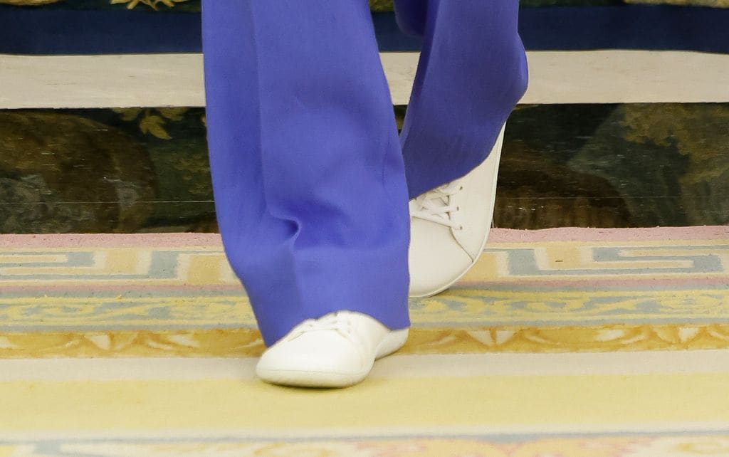 La Reina Letizia de España durante una reunión con la Fundación Microfinanzas BBVA en Madrid el miércoles 17 de julio de 2024.