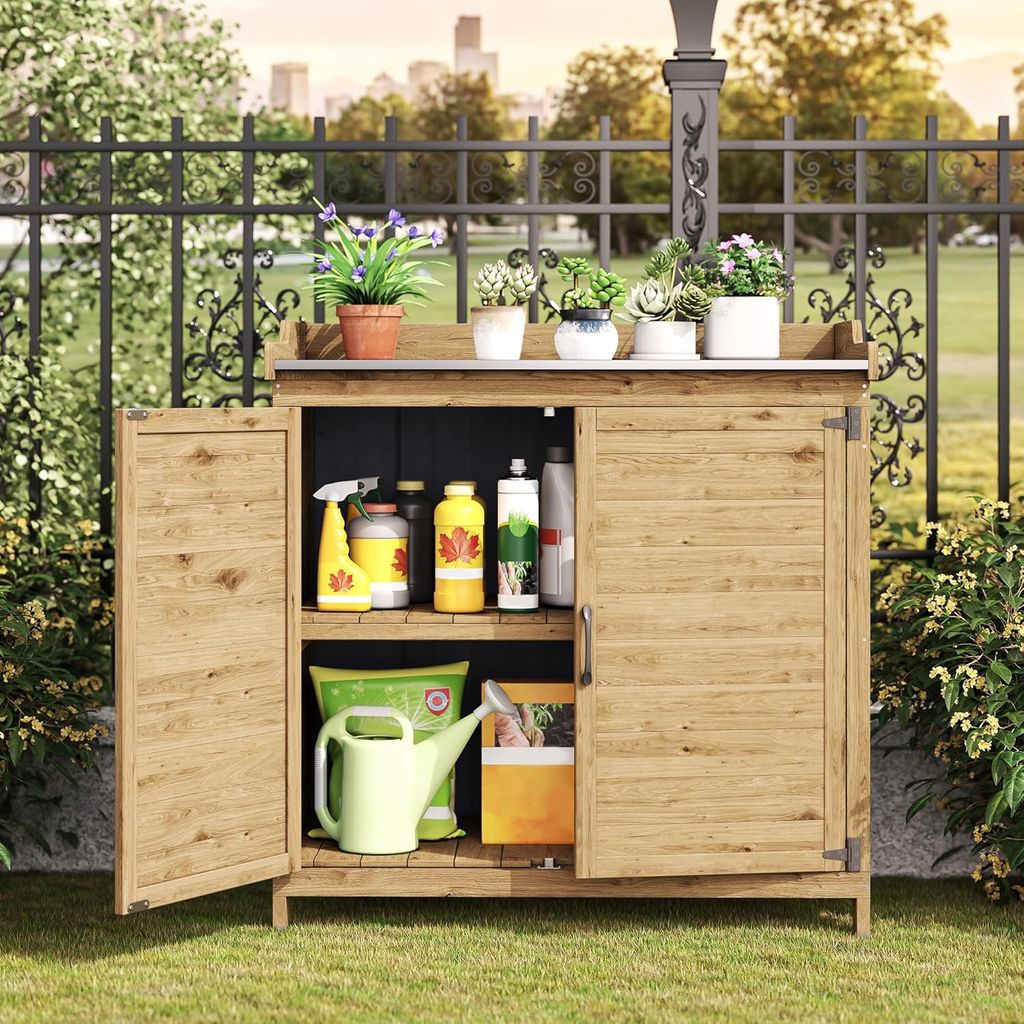 Mesa de cultivo con almacenaje