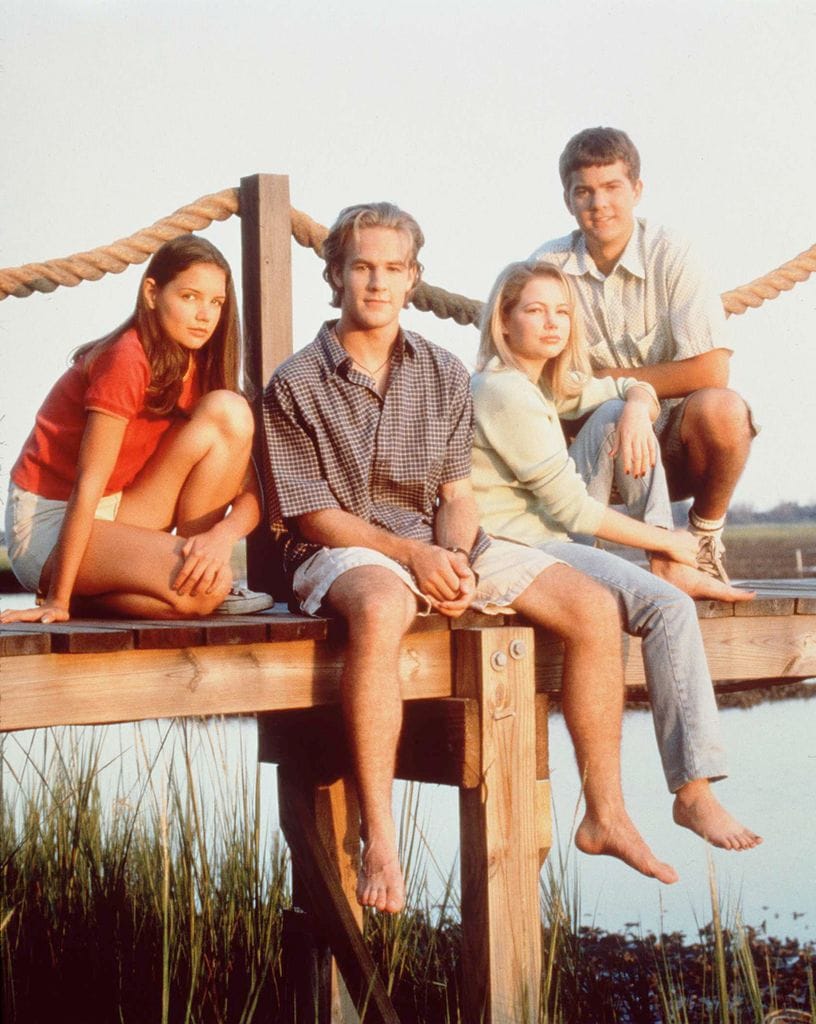 Katie Holmes, James Van Der Beek, Michelle Williams y Joshua Jackson, reparto de Dawson Crece, en 1997