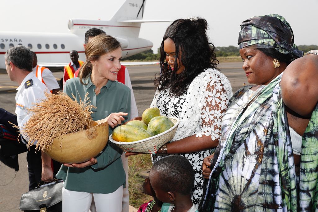 Doña Letizia, durante su visita a Senegal en diciembre de 2017
