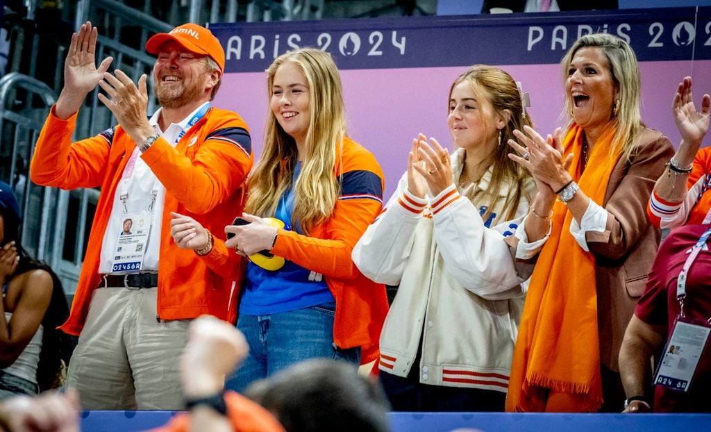 Rey Guillermo, Reina Máxima, Princesa Amalia, Princesa Alexia. Juegos Olímpicos 2024. París