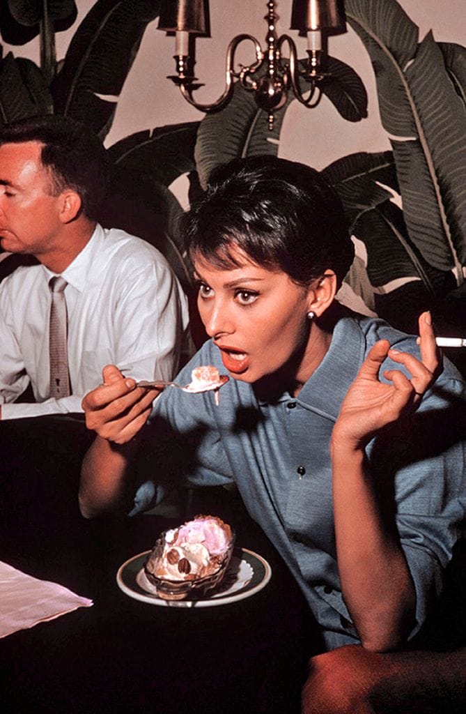 Sofía Loren en 1958 en Los Ángeles, California.
