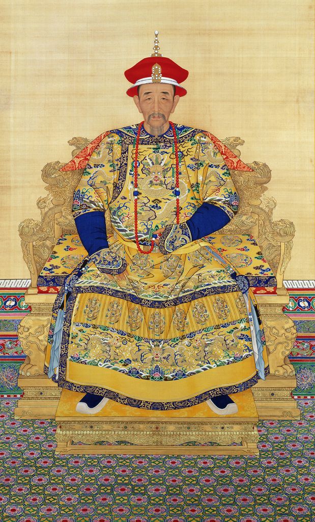 Retrato del emperador Kangxi (1661-1722) en la Ciudad Prohibida en China