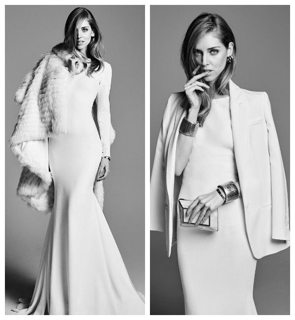 La novia con blazer, muy cerca de la novia con cazadora que se convirtió en el primer hit nupcial de Chiara Ferragni para Pronovias. Los complementos a este look: brazaletes anchos y bolso de mano. © Pronovias

