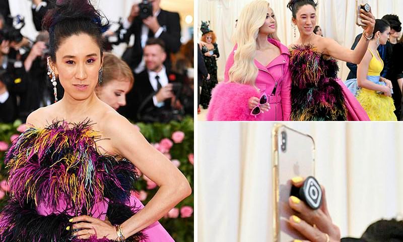 eva chen luciendo u as amarillo pastel en la gala met 2019