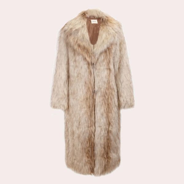 Abrigo largo efecto pelo