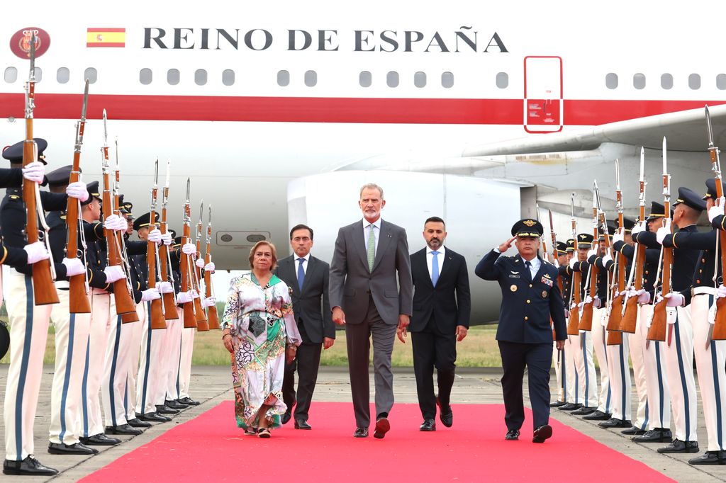 Llegada del rey Felipe al aeropuerto Alfonso Bonilla Aragón, en Cali