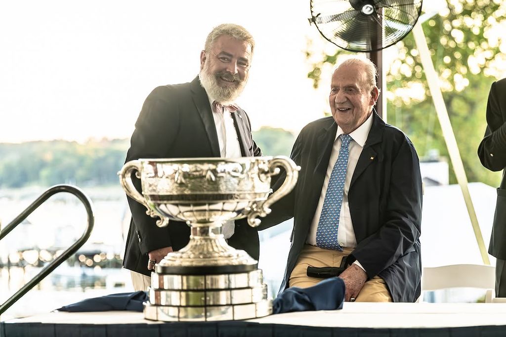 El rey Juan CArlos en la presentación de la Copa Rey Juan Carlos de Vela en Nueva York