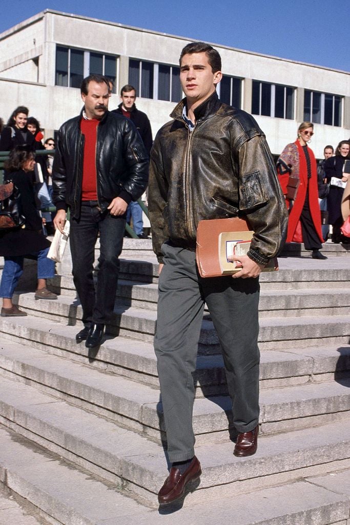 El rey Felipe, entonces príncipe de Asturias, acudiendo a la universidad Autónoma de Madrid