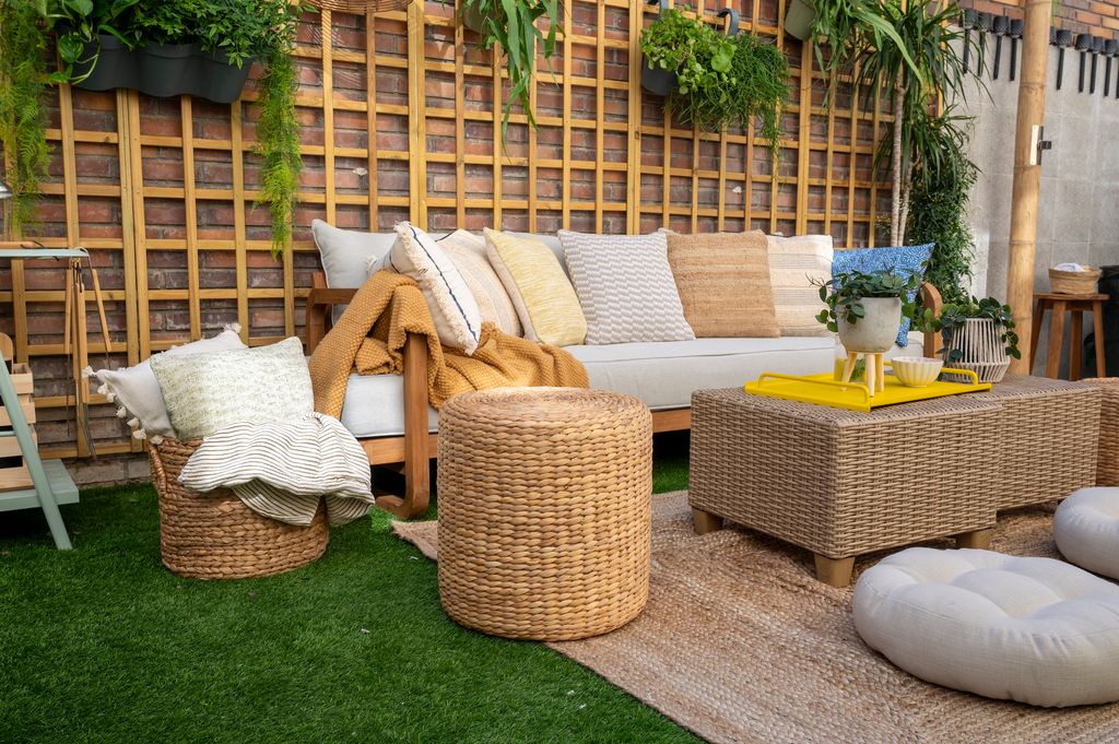 Terraza con césped artificial. 