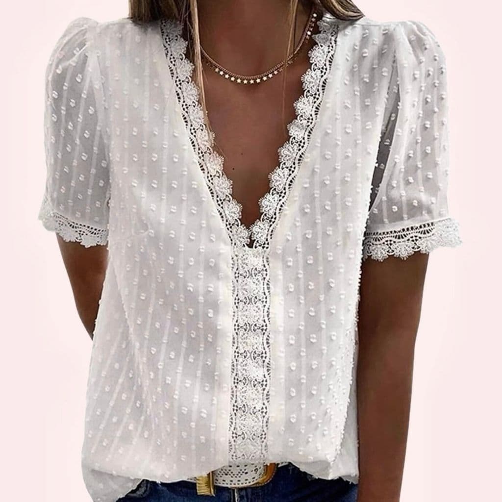 Blusa de encaje de Amazon