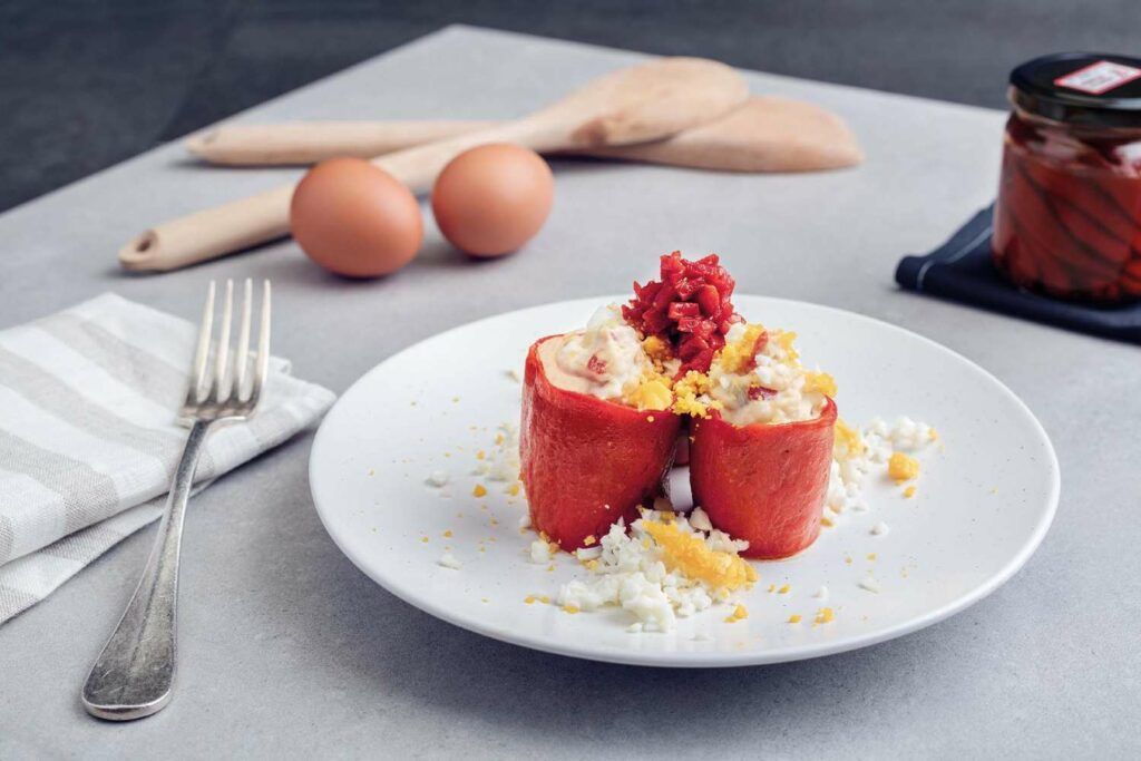 Pimientos rellenos de ensaladilla