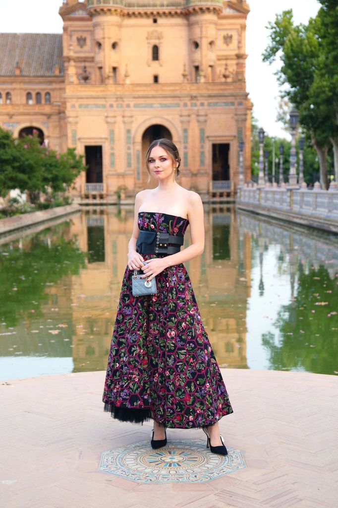 Stella del Carmen Banderas is seen at the front row ahead of "Crucero" collection fashion show organized by Dior at Plaza de España on June 16, 2022 in Seville, Spain. (Photo by Pablo Cuadra/Getty Images for Dior)