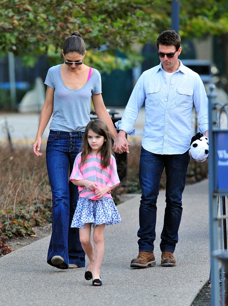 Katie Holmes, Suri Cruise y Tom Cruise 