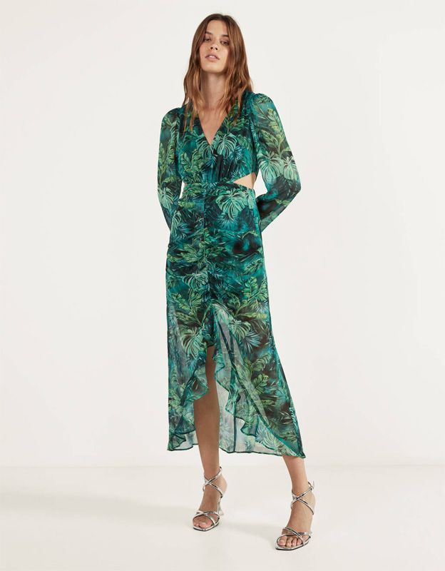 vestido largo bershka