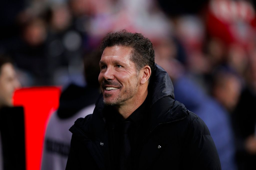 Diego Pablo Simeone durante un juego entre el Atlético de Madrid y El Levante.