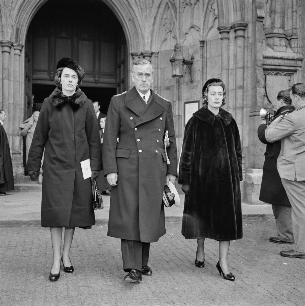 Lord Mountbatten, Lady Brabourne y Lady Pamela Hicks