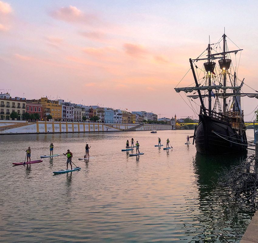 Paddle surf en el Guadalquivir, Sevilla