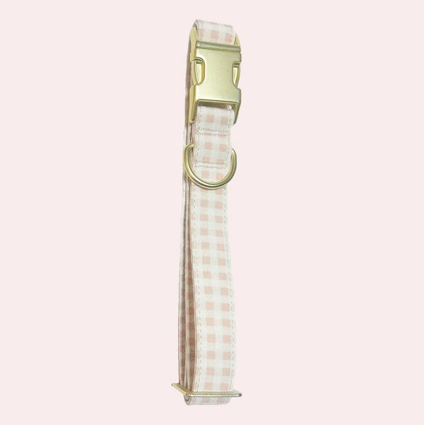 Collar Fred & Rita para perros Vichy beige