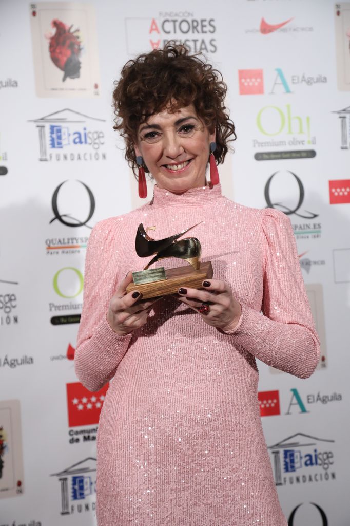 Aranxta con el premio de la Union de Actores por 'Maixabel'