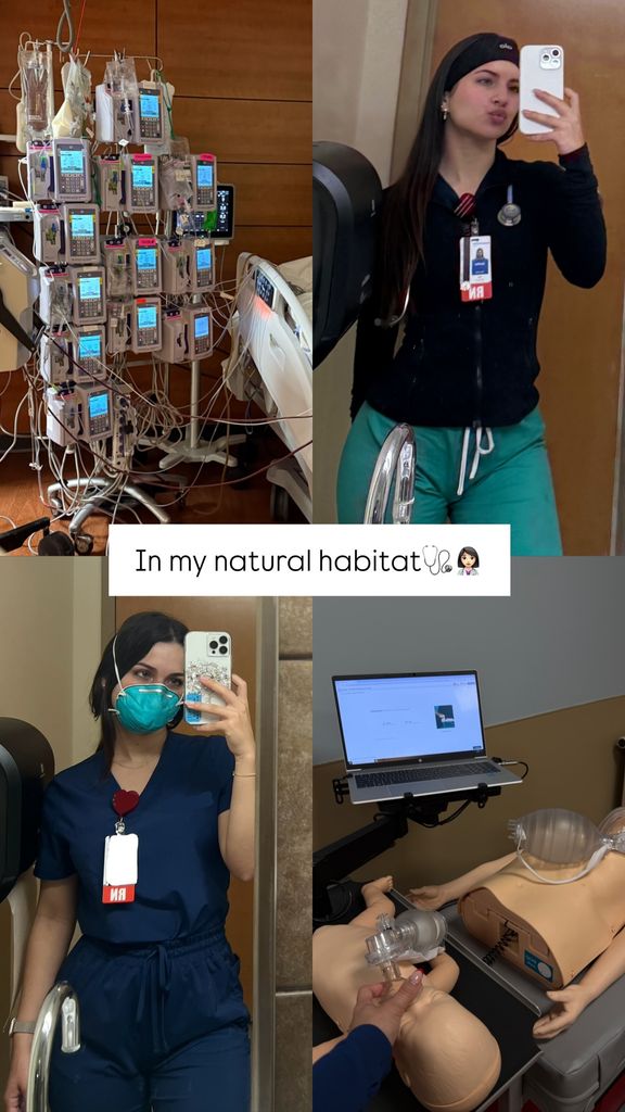 Jenifer suele subir imágenes de sus turnos en el hospital en el que trabaja