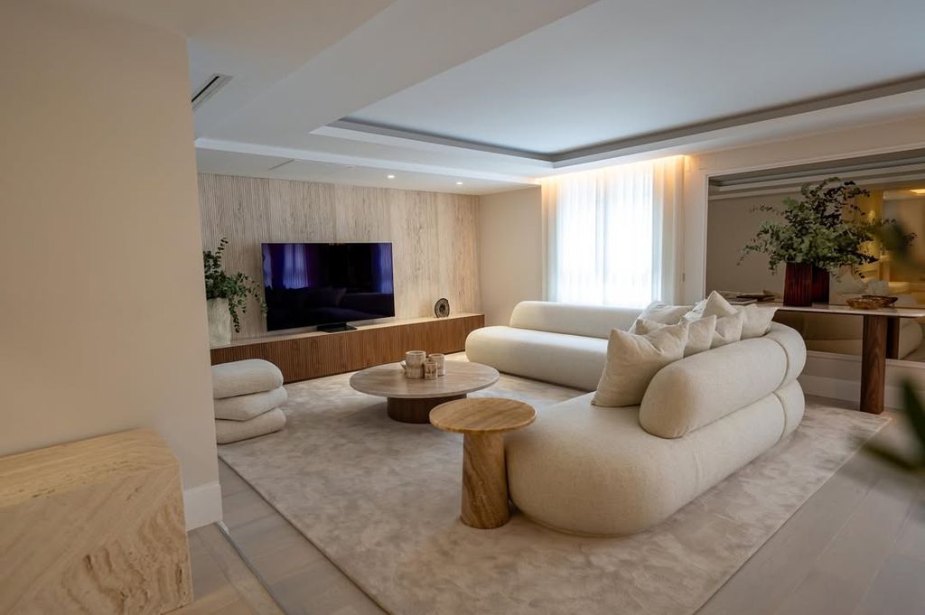 El interior de la lujosa casa