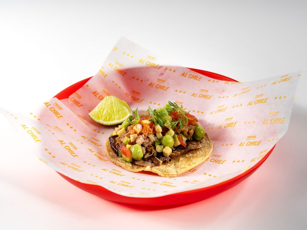 Taco de carnitas y oreja crujiente, del restaurante 'Tacos al chile' (tercer premio del concurso)