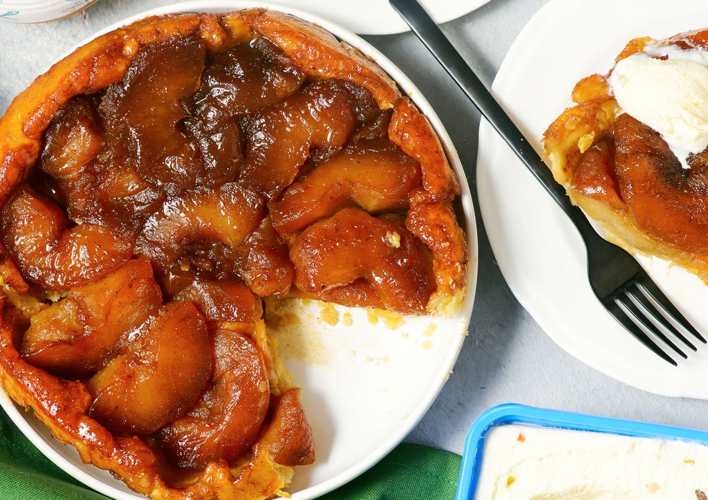 Tatin de manzana tradicional.