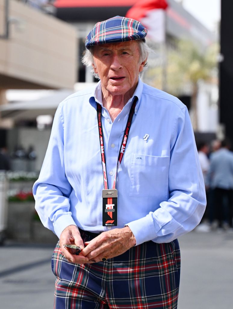 BAHRAIN, BAHRAIN - APRIL 13: Sir Jackie Stewart arrives in the Paddock prior to the F1 Grand Prix of Bahrain at Bahrain International Circuit on April 13, 2025 in Bahrain, Bahrain. (Photo by Mark Sutton - Formula 1/Formula 1 via Getty Images)