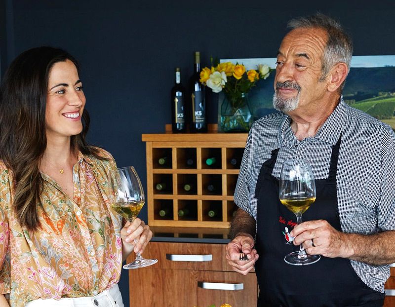 Karlos Arguiñano y su hija Amaia, al frente de Bodega K5