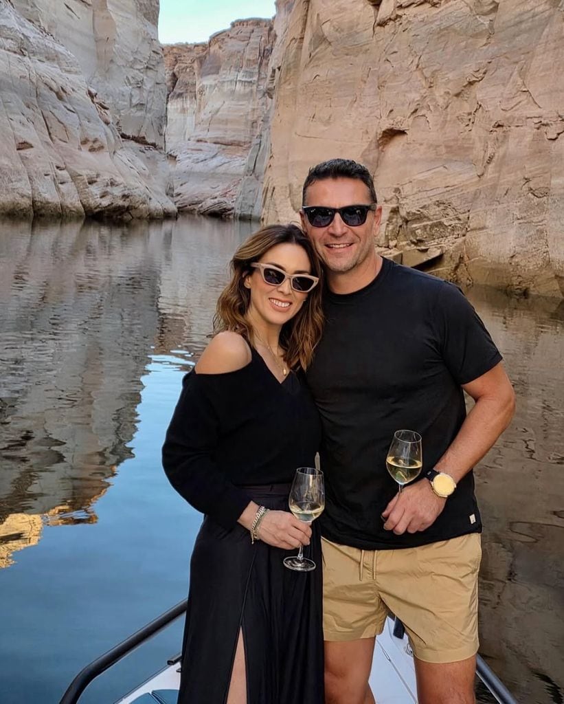 Jacky y Martín en su viaje de aniversario.