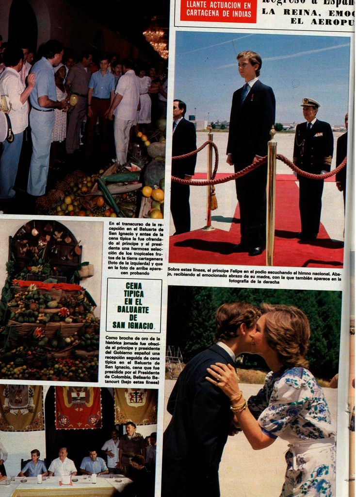 Junio 1983. Cartagena, Colombia. Primer viaje en solitario del príncipe de Asturias, Felipe de Borbón.