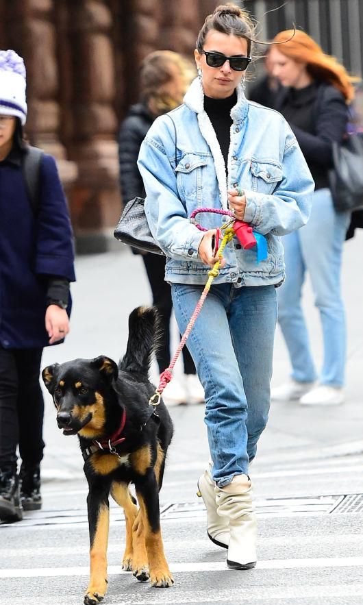 emily ratajkowski con jacket