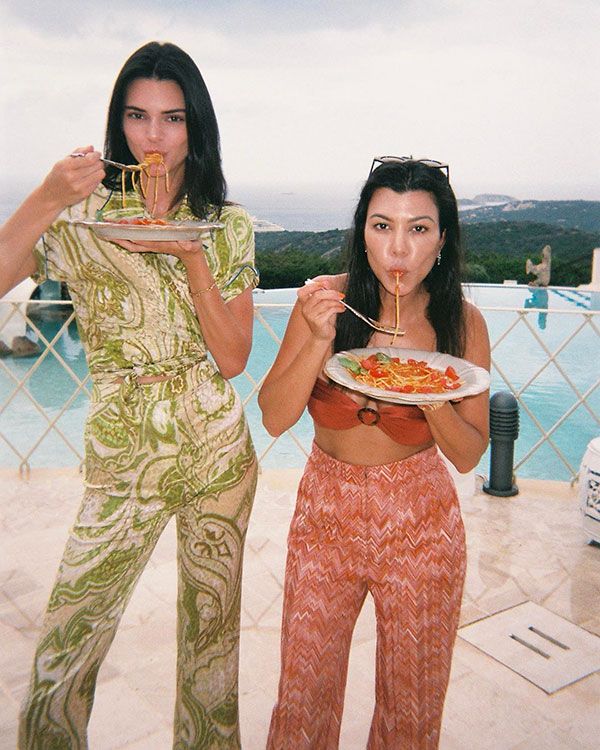 Kendall Kourtney pasta
