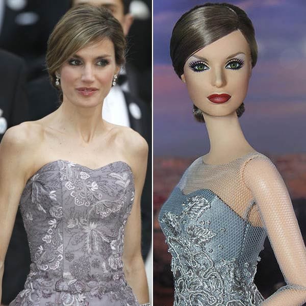 La 'Barbie' de la Reina Letizia lleva un vestido inspirado en el que lució en la cena previa a la boda de los Duques de Cambridge
